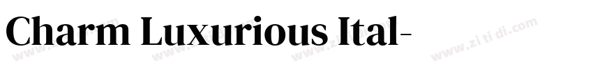 Charm Luxurious Ital字体转换